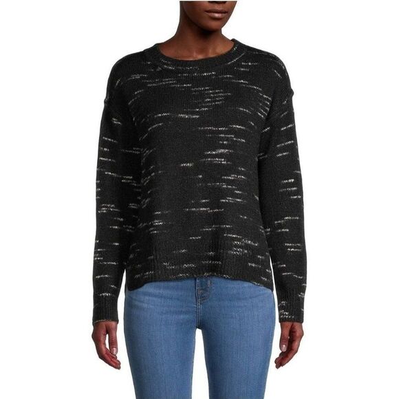 Max Studio Women's Crewneck Long-Sleeve Sweater - Black - M - Picture 1 of 7
